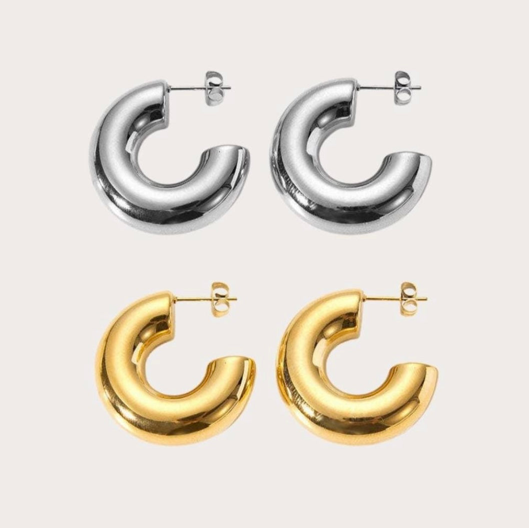 Chunky Hoops Earrings