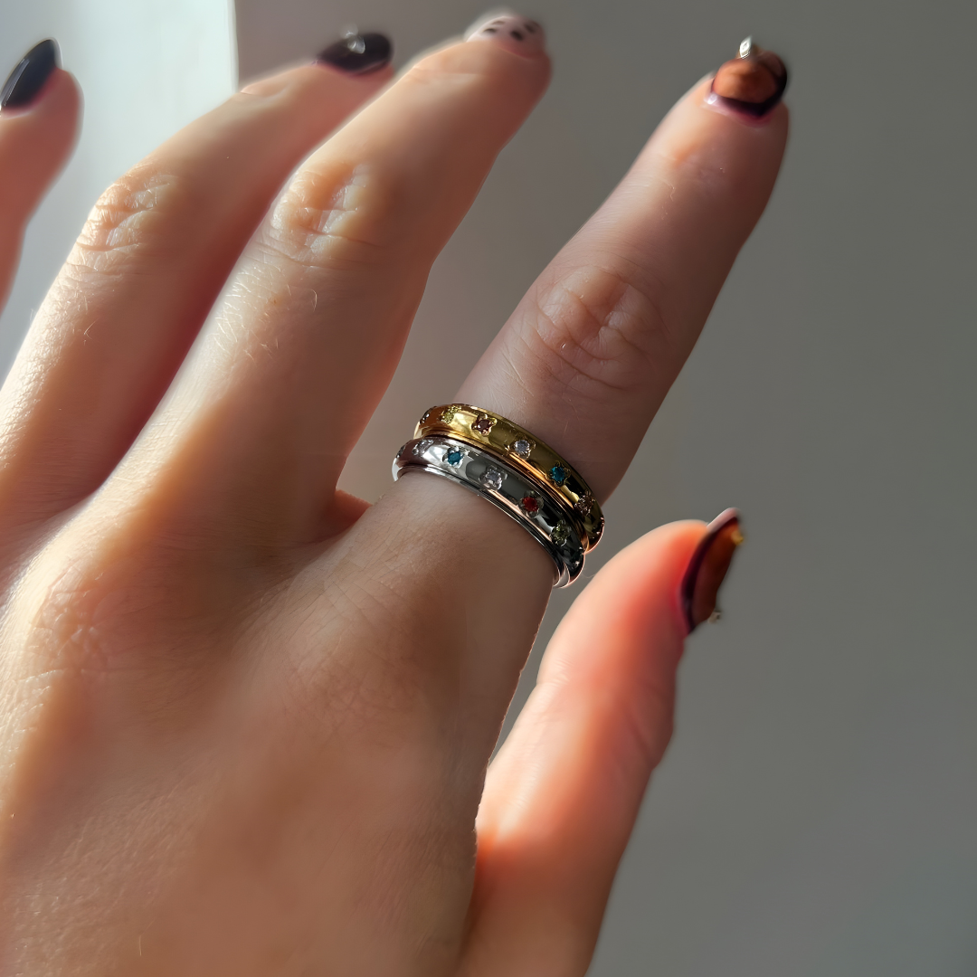 Gemstone Fidget Ring