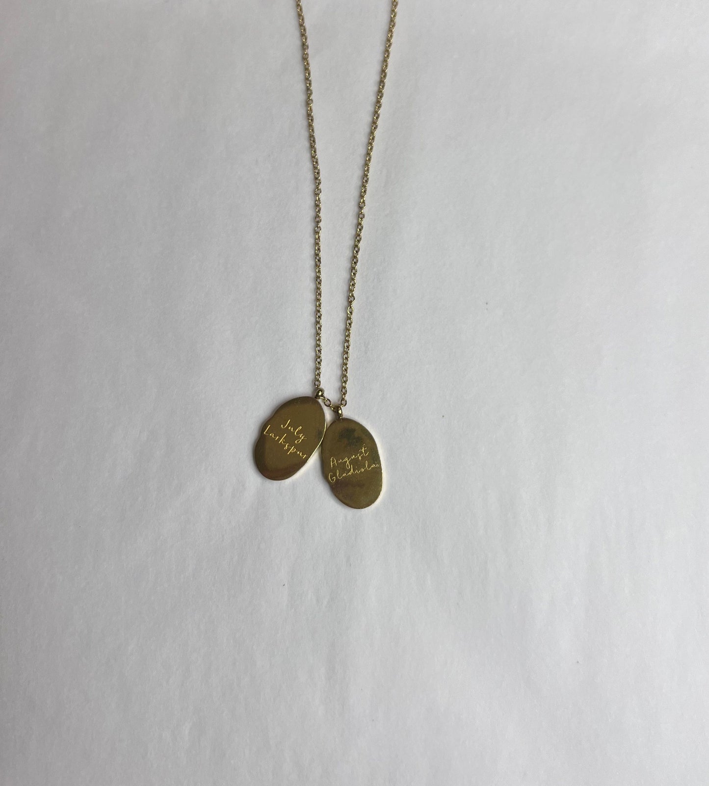Gold Birth Flower Necklace
