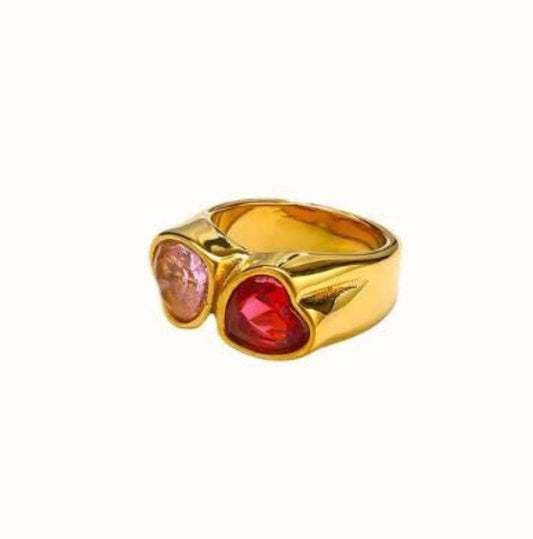 Double Heart Ring