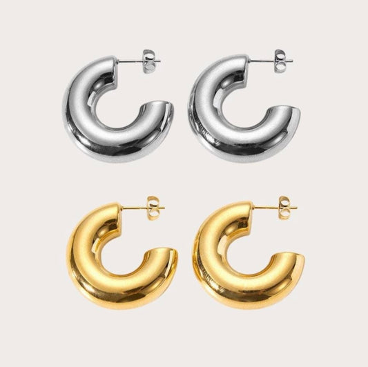 Chunky Hoops Earrings