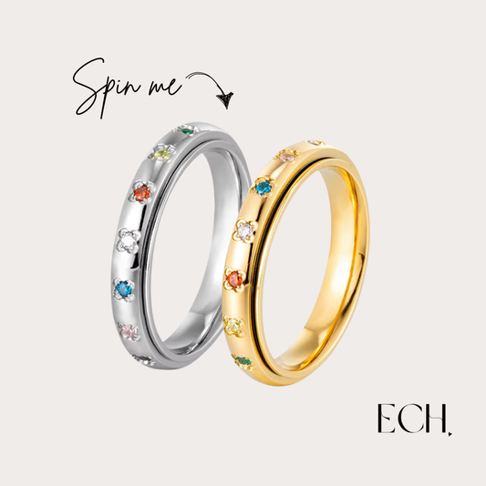 Gemstone Fidget Ring