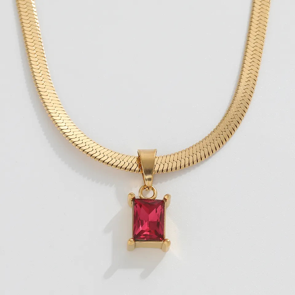 Emerald Snake Chain Necklace