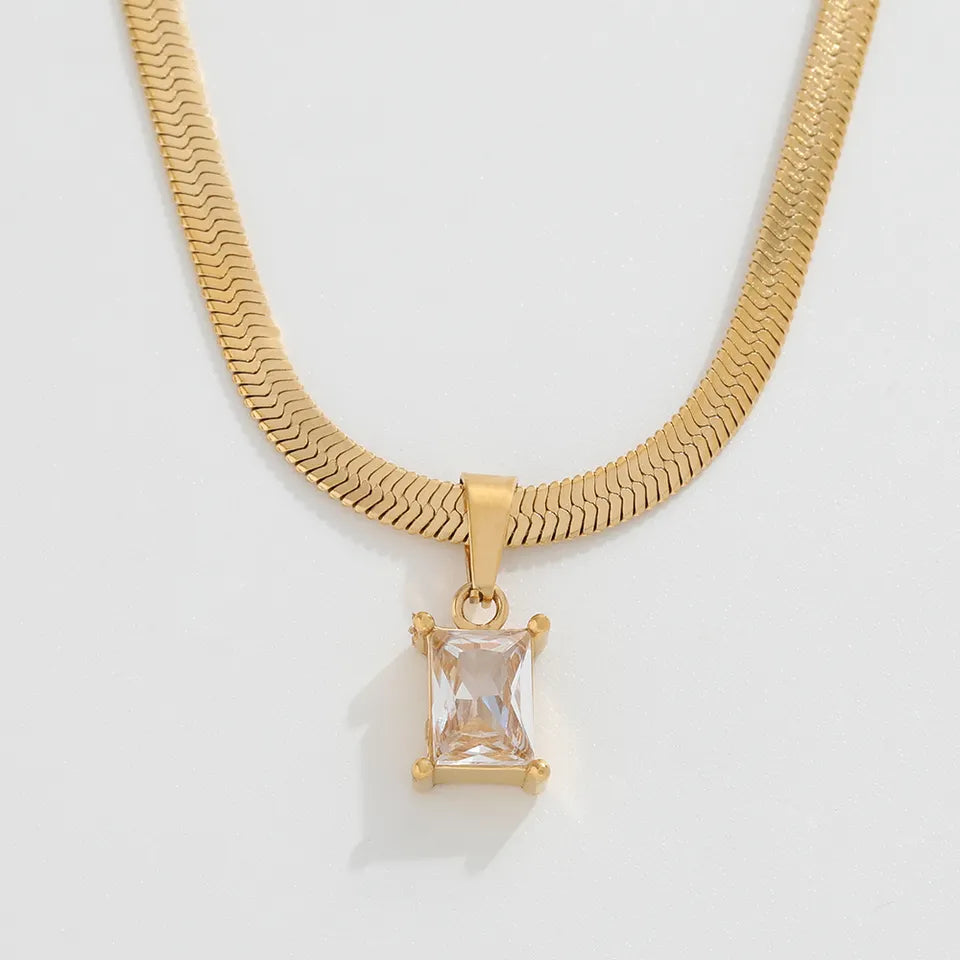 Emerald Snake Chain Necklace