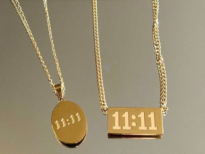 Oval 11:11 Angel Number Necklace