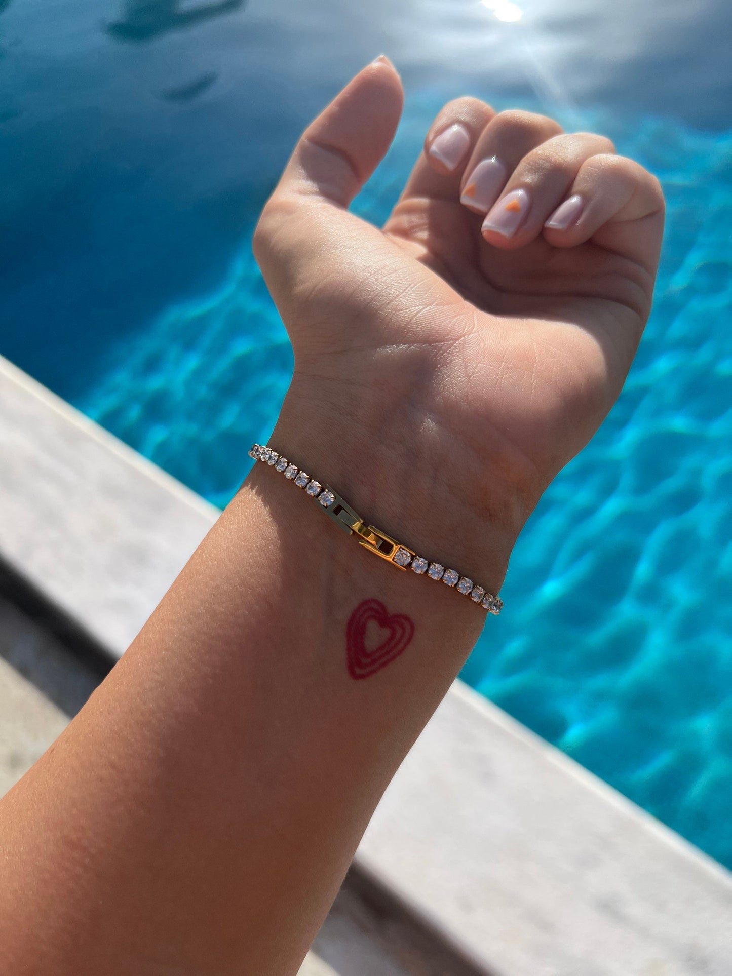 Cubic Zirconia Tennis Necklace and bracelet Jewellery Set