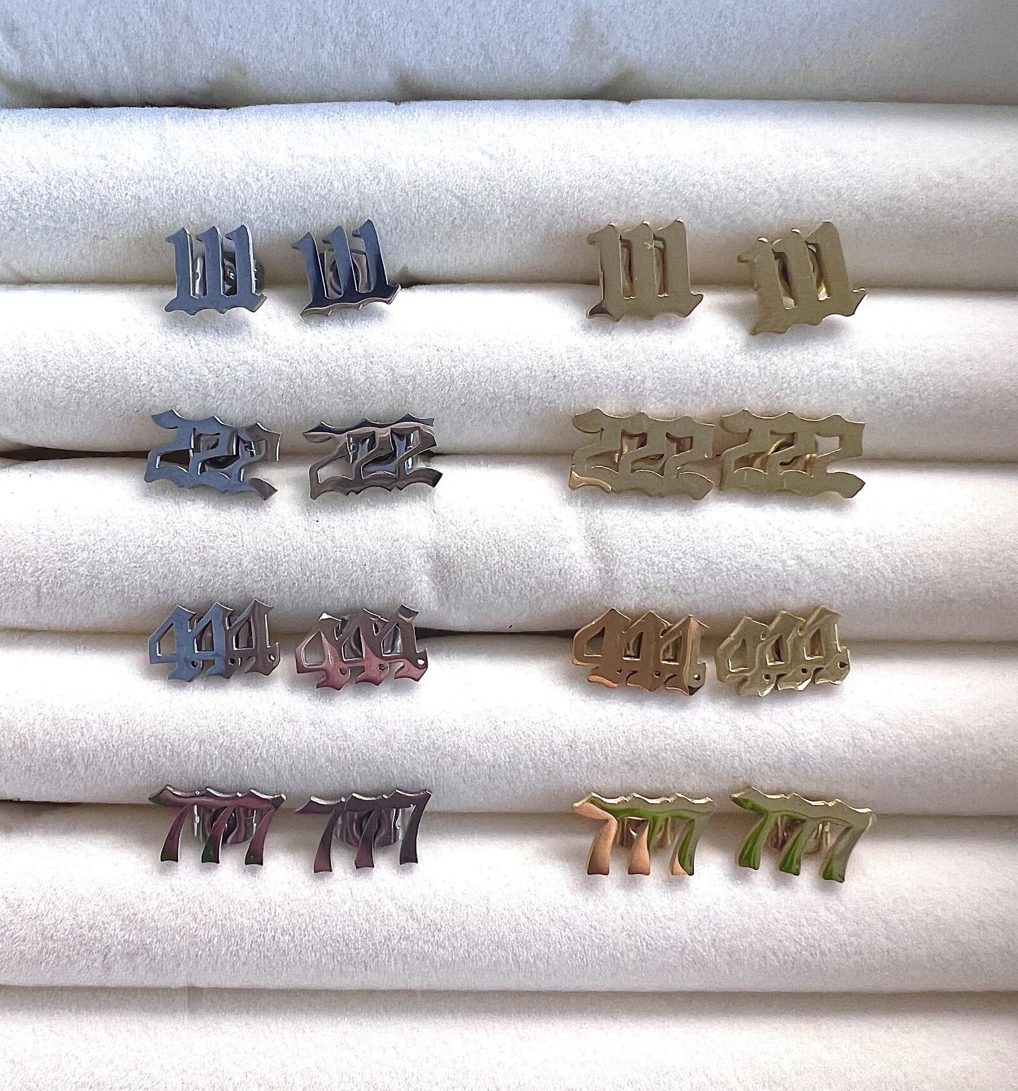 Angel Number stud Earrings