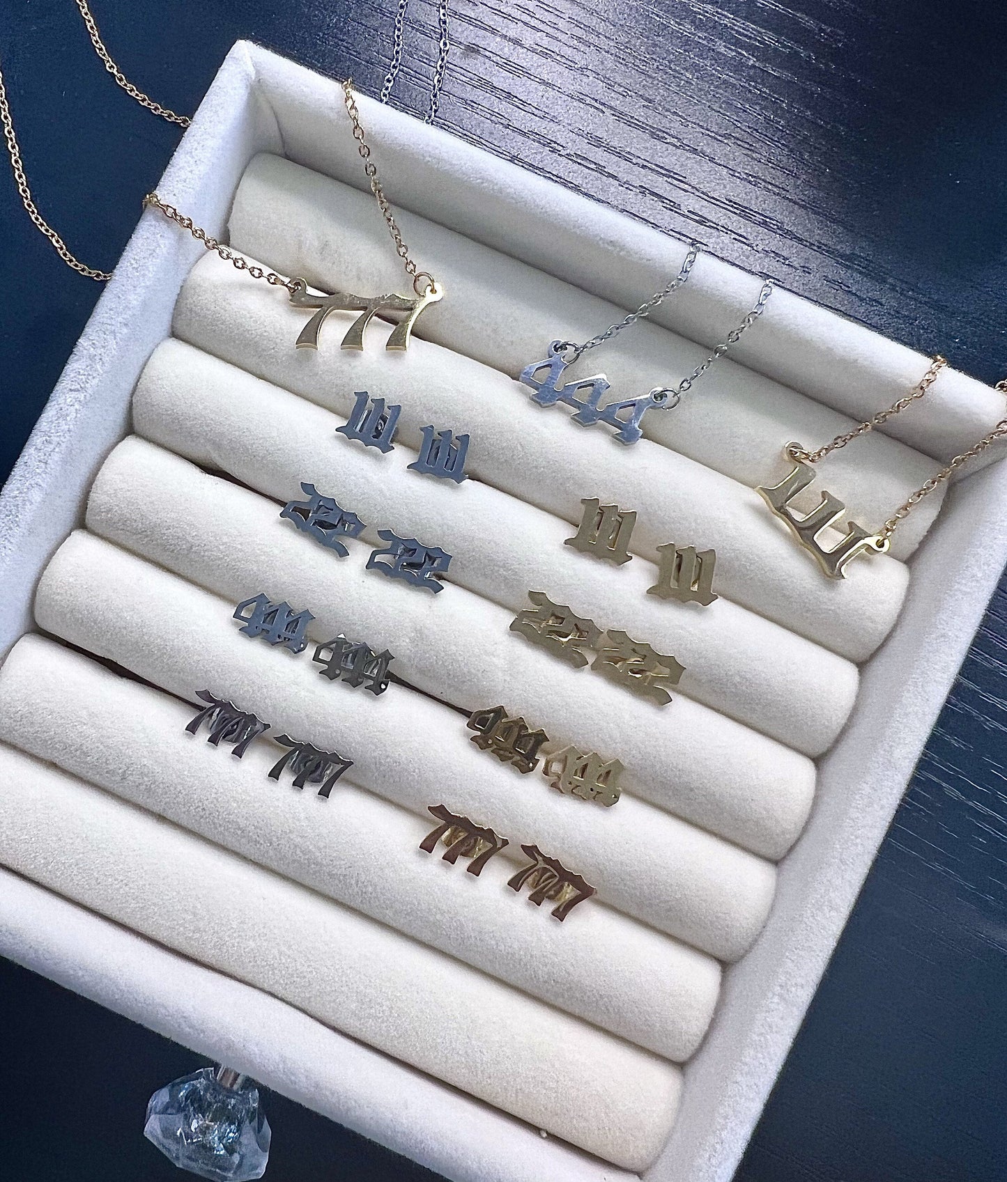 Angel Number stud Earrings